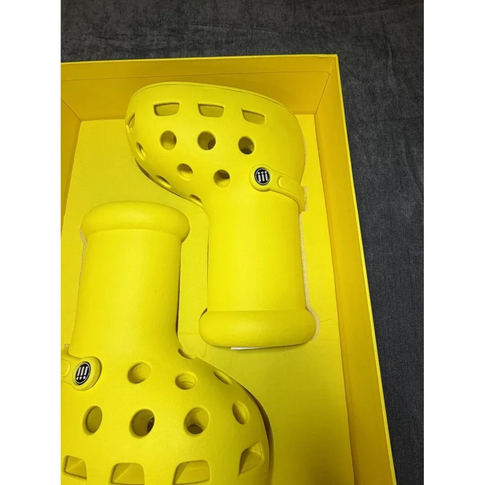 MSCHF X CROCS BIG YELLOW BOOTS CROCS SIZE 6 NEW WITH BOX